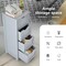 Freestanding Storage Cabinet 4 Drawers with Anti-Toppling Device and Waterproof Surface